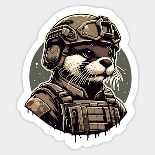 Otter Soldier Sticker